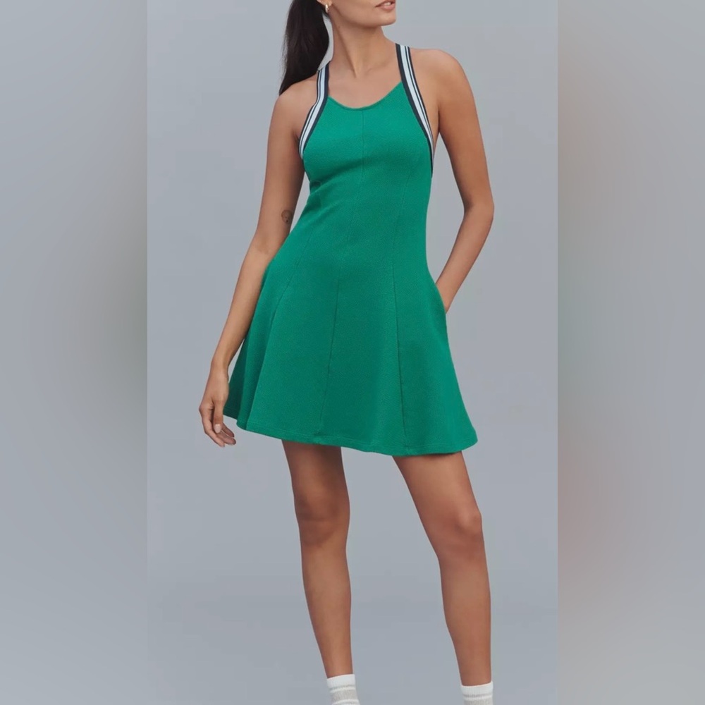 Anthropologie- Daily Practice Crisscross-Back Swing Mini Dress